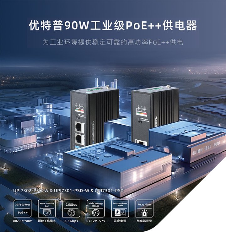 90W工業(yè)級PoE供電器